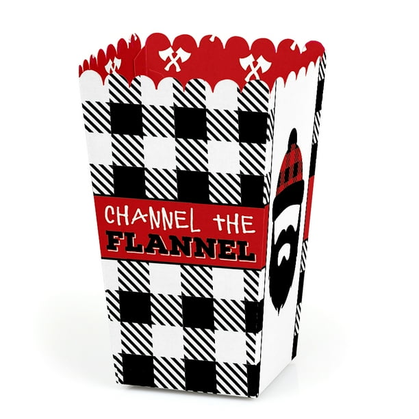 Lumberjack Lantern Buffalo Plaid Party Supplies Lumberjill Party Favors Channel The Flannel Favor Boxes Favor Boxes Set of 12